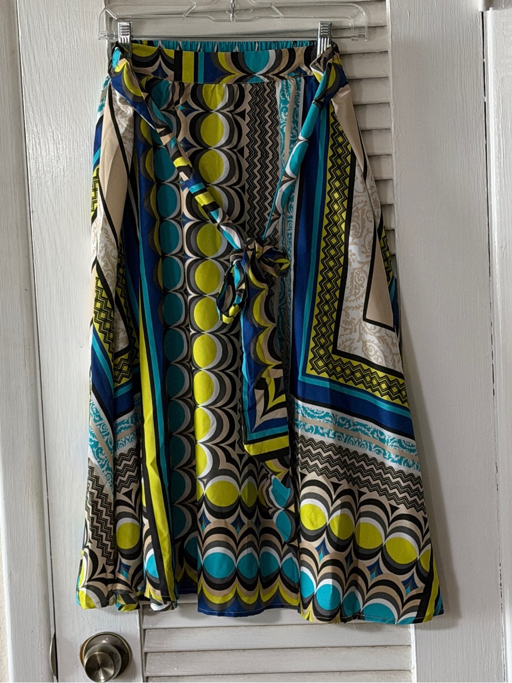 Live 4 Truth Abstract Print Tie Waist Midi Skirt